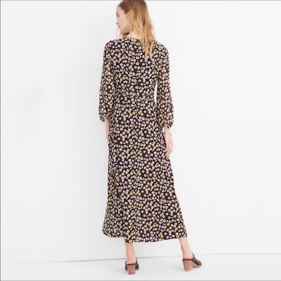 Madewell Wrap Front Maxi Dress French Floral - Picture 6 of 9